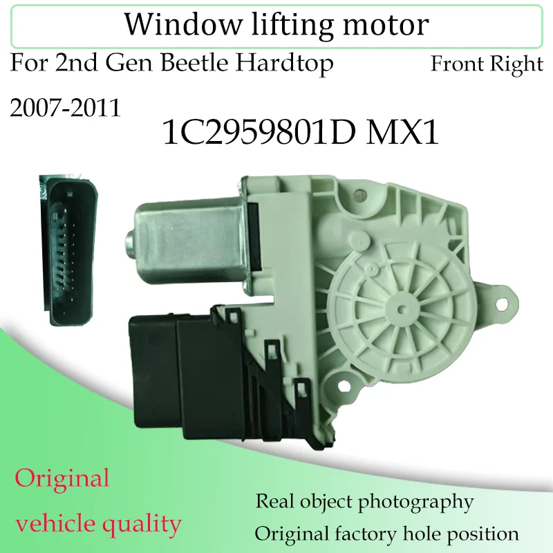 Window Lifting Motor For VW 2nd Gen Beetle Hardtop 2007‑2011 Front Left & Right 1C2959802DMX1 1C2959801DMX1 Power Window Motor