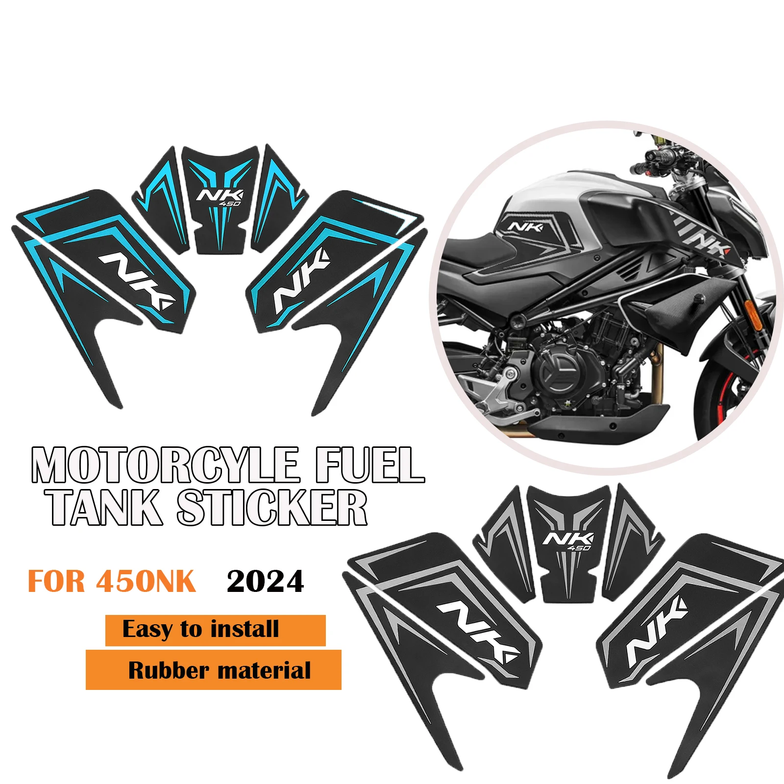 

For 450NK Tank Pad Motorcycle accessories Fuel Tank Pad Non-slip Side Fuel Tank Waterproof Pad towing pad For CFMOTO 450NK 2024