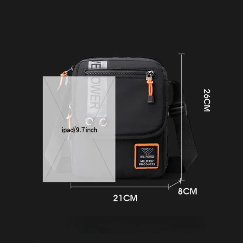 남성용 하이 퀄리티 나일론 메신저 크로스바디 백, 세련된 레저, 핸드백 숄더백, 빈티지 트렌드