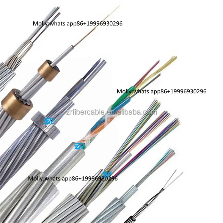 Outdoor Aerial CCA AS AL AA Conductor 110KV 220KV 500KV Power Fiber Cable Optical Ground Wire Al-covered Stainless Steel OPGW