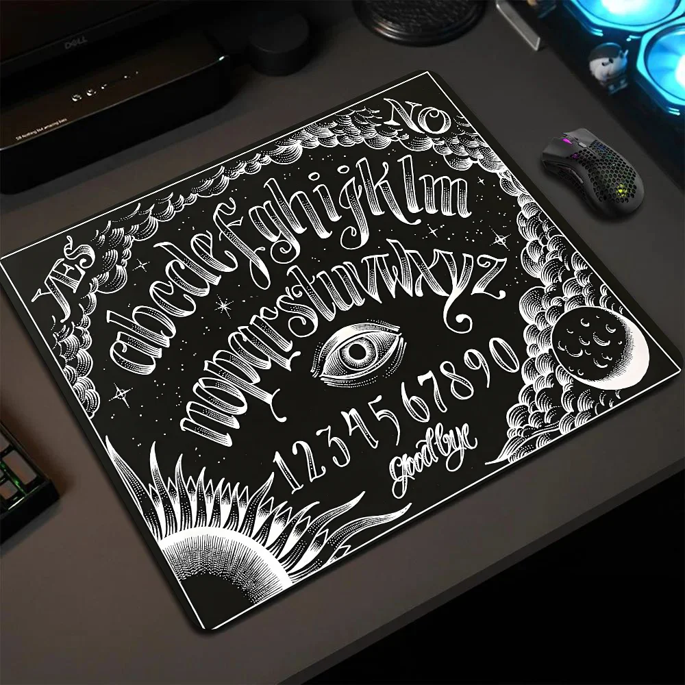 Halloween Ouija Board Mousepad Small LockEdge Mouse Pad For Gamers Computer Desk Pad Rectangular Anti-slip Rubber