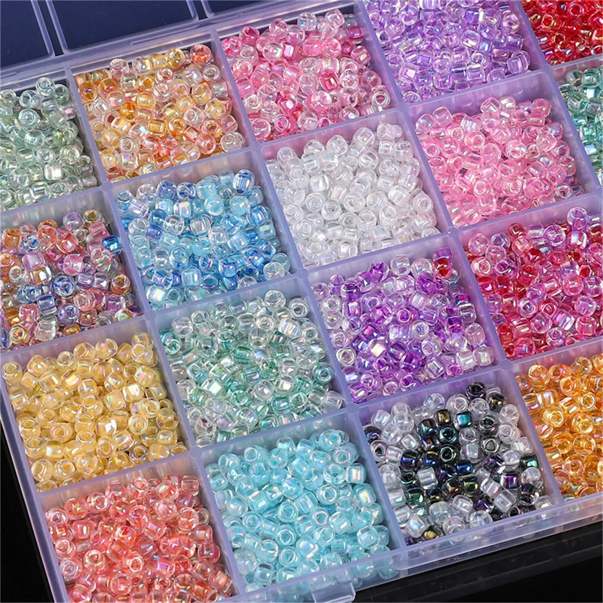 TX09 140 Stück 4mm Farbige Formperlen Mehrfarbige Serie Glasperlen Handgefertigte Perlenkette Trend DIY Material Zubehör