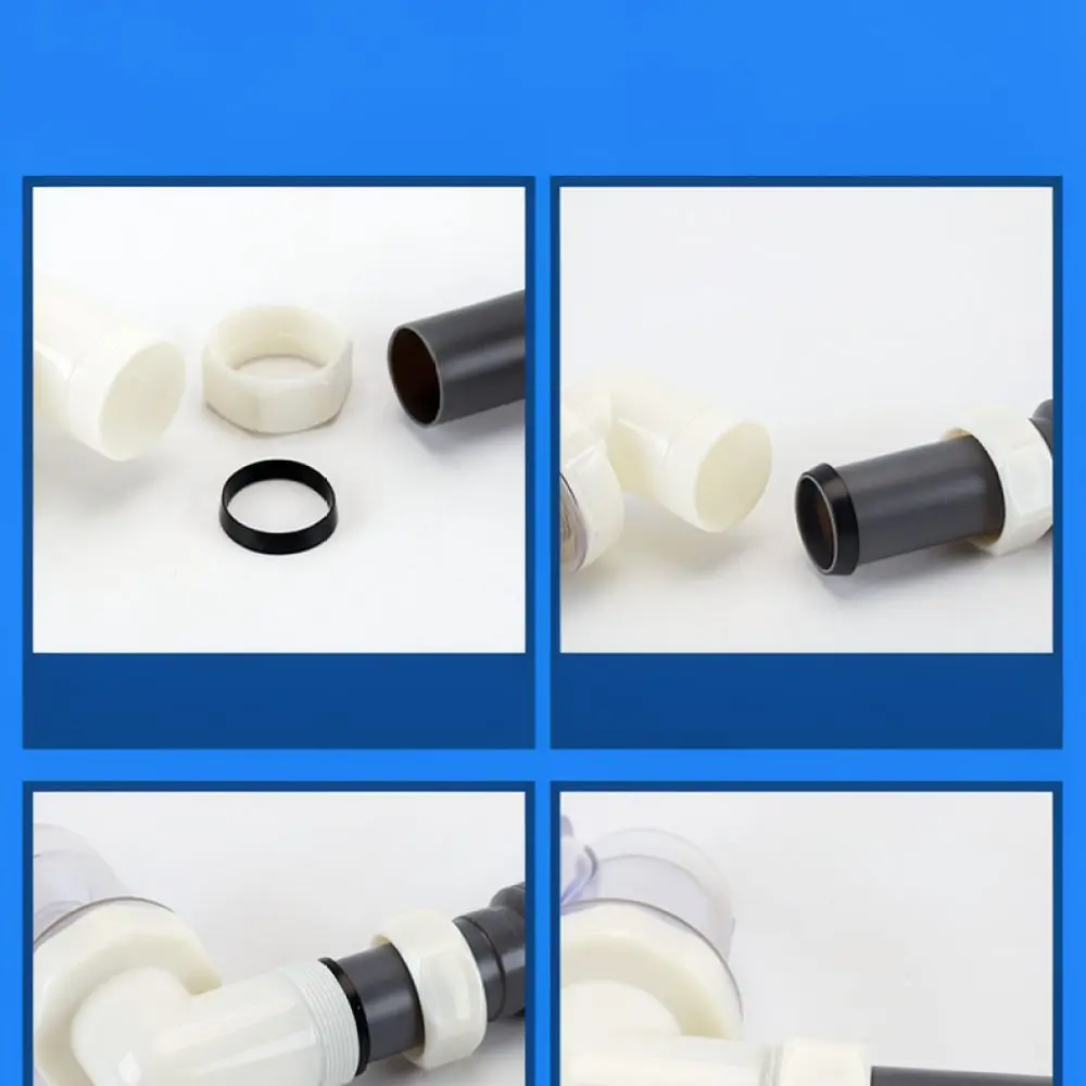 50mm PVC Pipe Drain Fitting 45 Degree Angle For Kitchen Sink Bathroom Basin Sanitary Waste Water Plumbing Connector