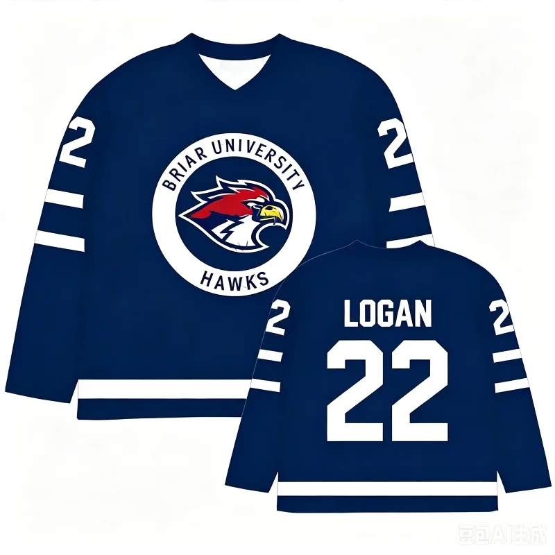 Briar University Hockey Jersey Off Campus Graham 44 Men Women Ice Hockey Long Sleeve T-shirt Streetwear Casual Tops Fans Gift