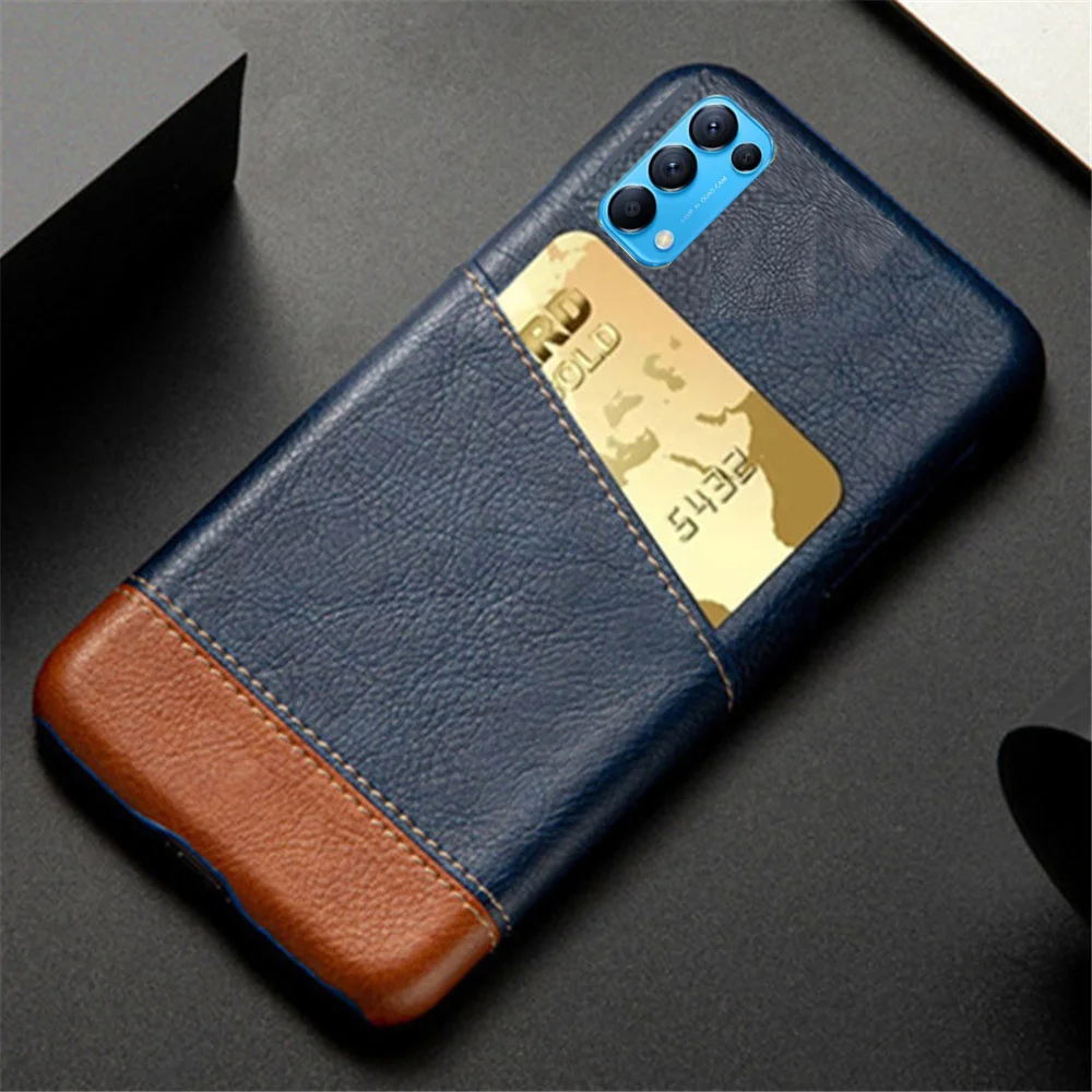 

Reno 5 For OPPO Reno 5 Reno5 Pro 5G Case Card Slot Mixed Splice PU Leather Cover for OPPO Reno 5 Pro 5G Fundas for Reno 5 Coque