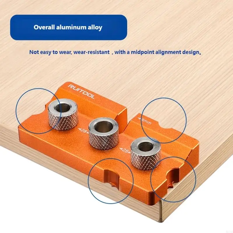 アルミニウム合金-2-で-1-木材プラスチック作業ダボジグ-m4yd-のための穴あけガイド-プレート