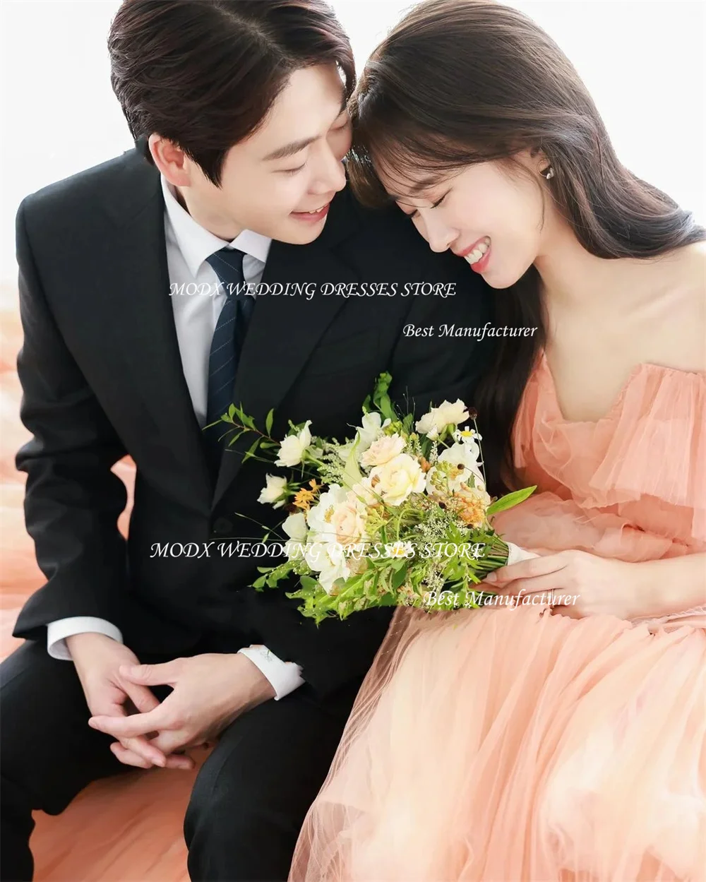 MODX-vestidos de fiesta de noche escalonados, sesión de fotos de Corea, princesa de tul, corsé rosa, vestidos formales elegantes de hadas para mujer, vestido de fiesta para evento