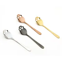 304 Stainless Steel Coffee Spoon Skull Shaped Dessert Ice Cream Sweets Teaspoon Stainless Food Cutlery OK 0296