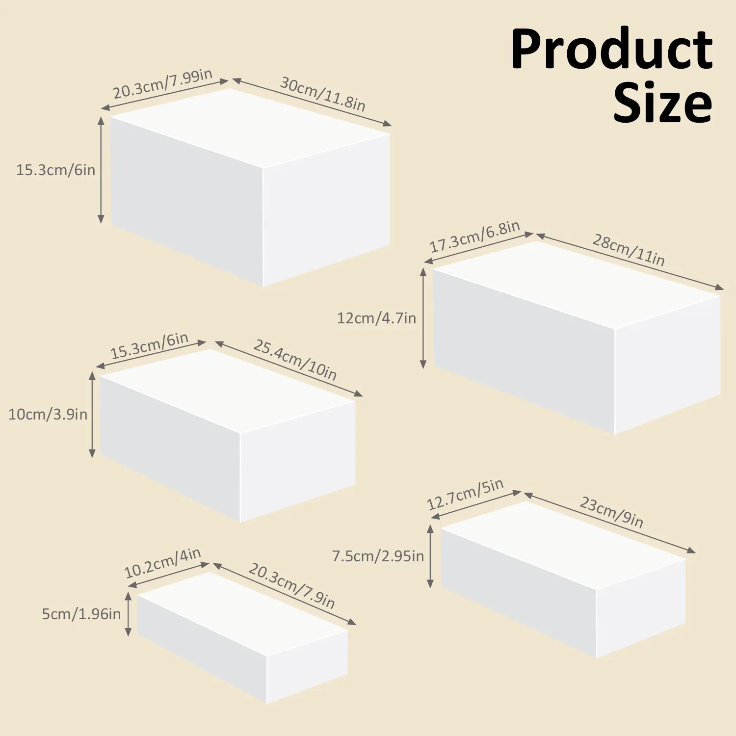 5 Self-Service Stand Pipes, Large Food Stand Pipes For Self-Service Tables, Party Dessert Cake Tabletop Display Racks (12 