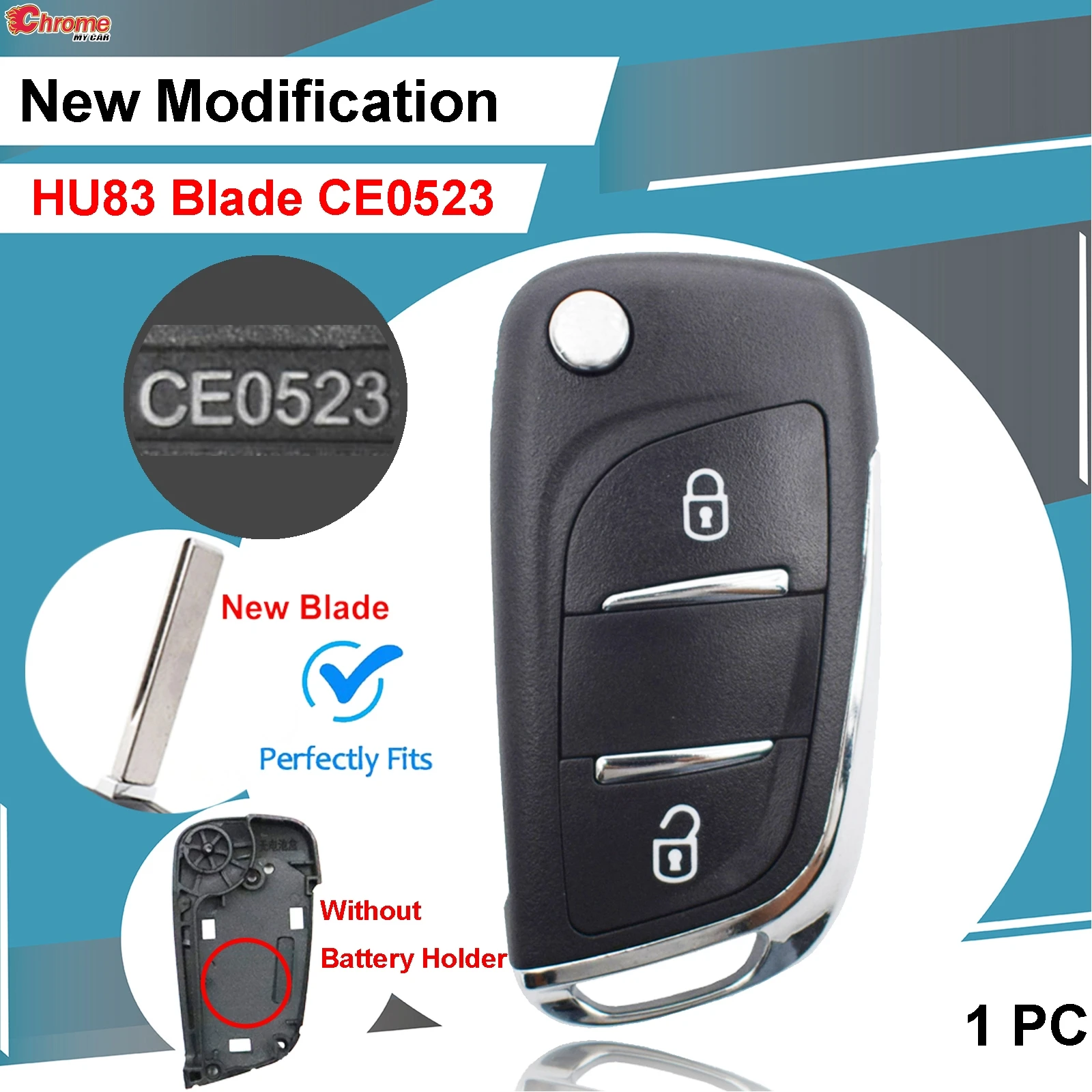 

Для Citroen CCrosser C2 C3 C4 Aircross Dispatch C8 Peugeot 207 307 308 407 3008 807 2-кнопочный автомобильный пульт дистанционного управления с откидной крышкой для ключей