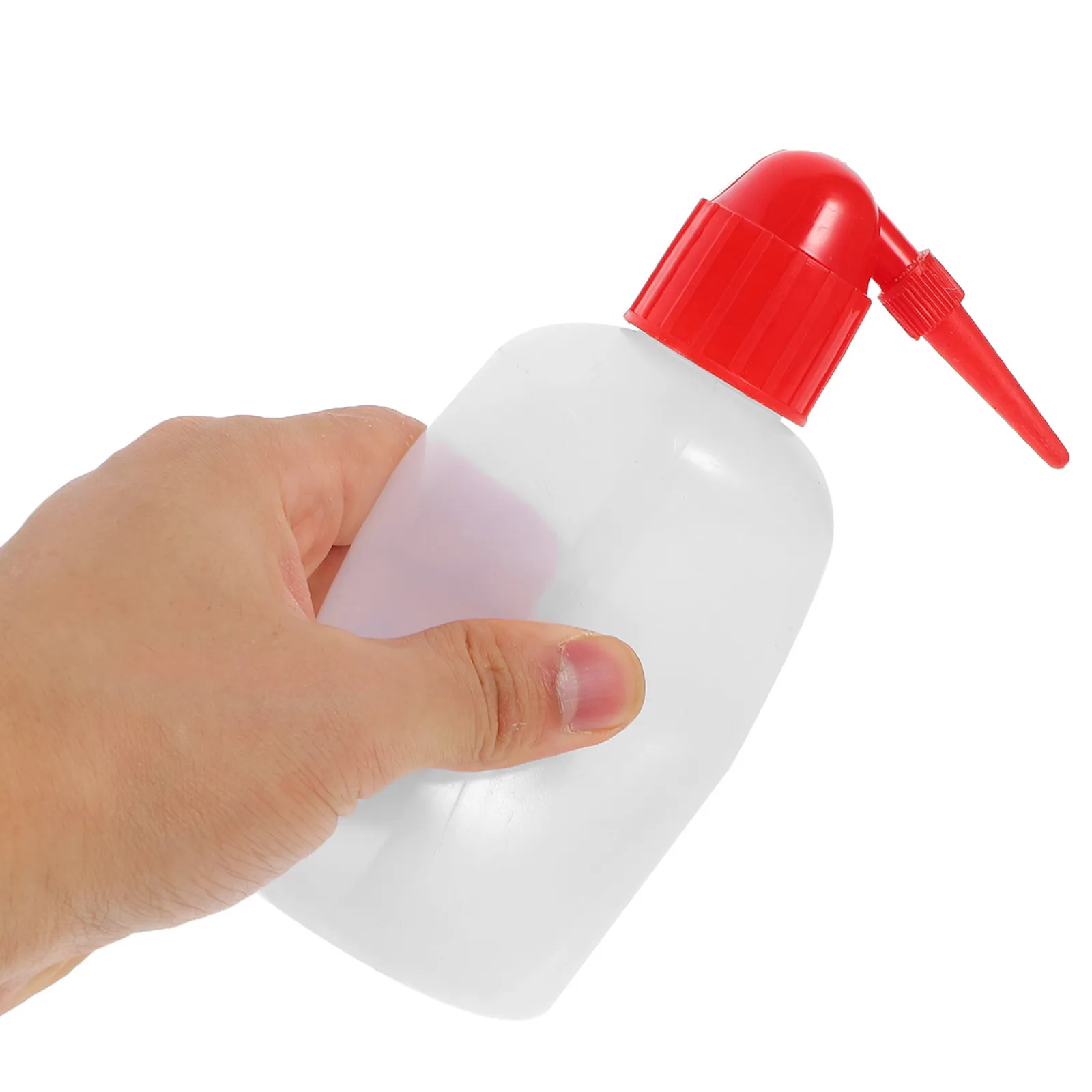 2Pcs Laboratory Wash Bottle Narrow Mouth Plastic with and Ergonomic Angled Head for Easy Internal Cleaning and