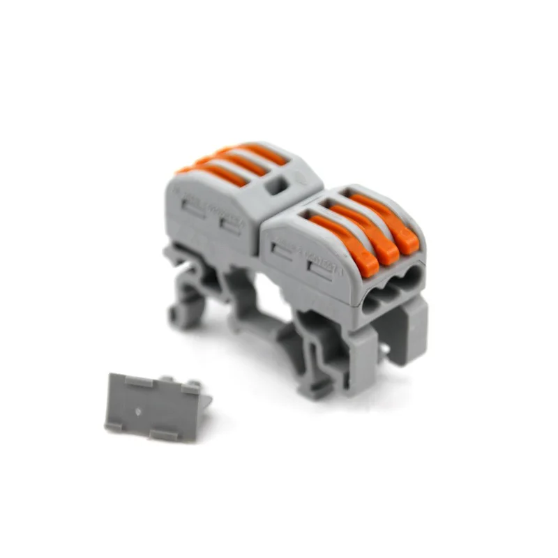 Picture 4: Wire Electrical Din Rail Connector Cut Off Type Fast Universal Compact Conductor Wiring Cable Connector Push-in Terminal Block 3