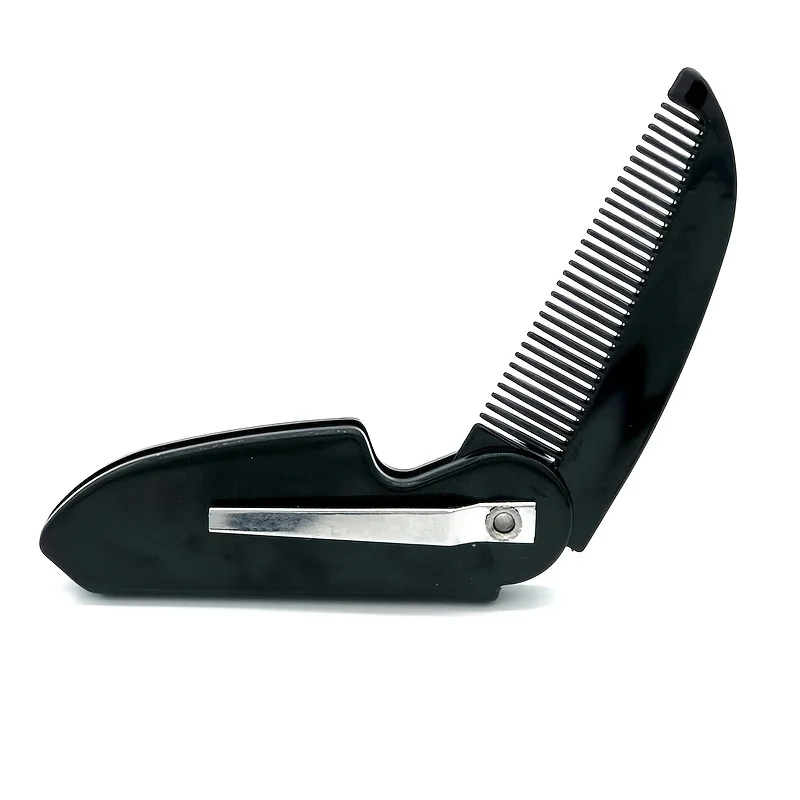 1pc Folding Beard Comb Mustache Comb Small Pocket Comb For Men Everyday Grooming And Hair Care Travel Essentials