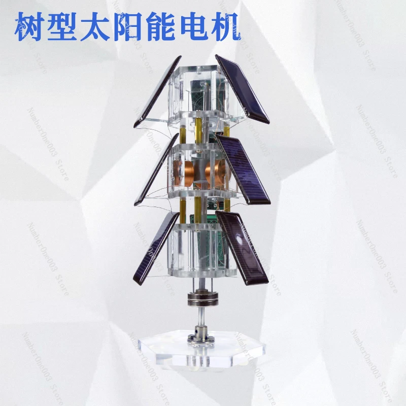 

Creative DIY Tree Solar Magnetic Levitation Motor Student Science Experiment Toy Creative Ornament Gift