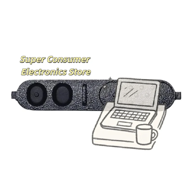 1 Set Walkie Talkie PTT Fix Kit Button Lock + Rubber Key Accessory Compatible for CP2000 DP1400 Two Way Radio
