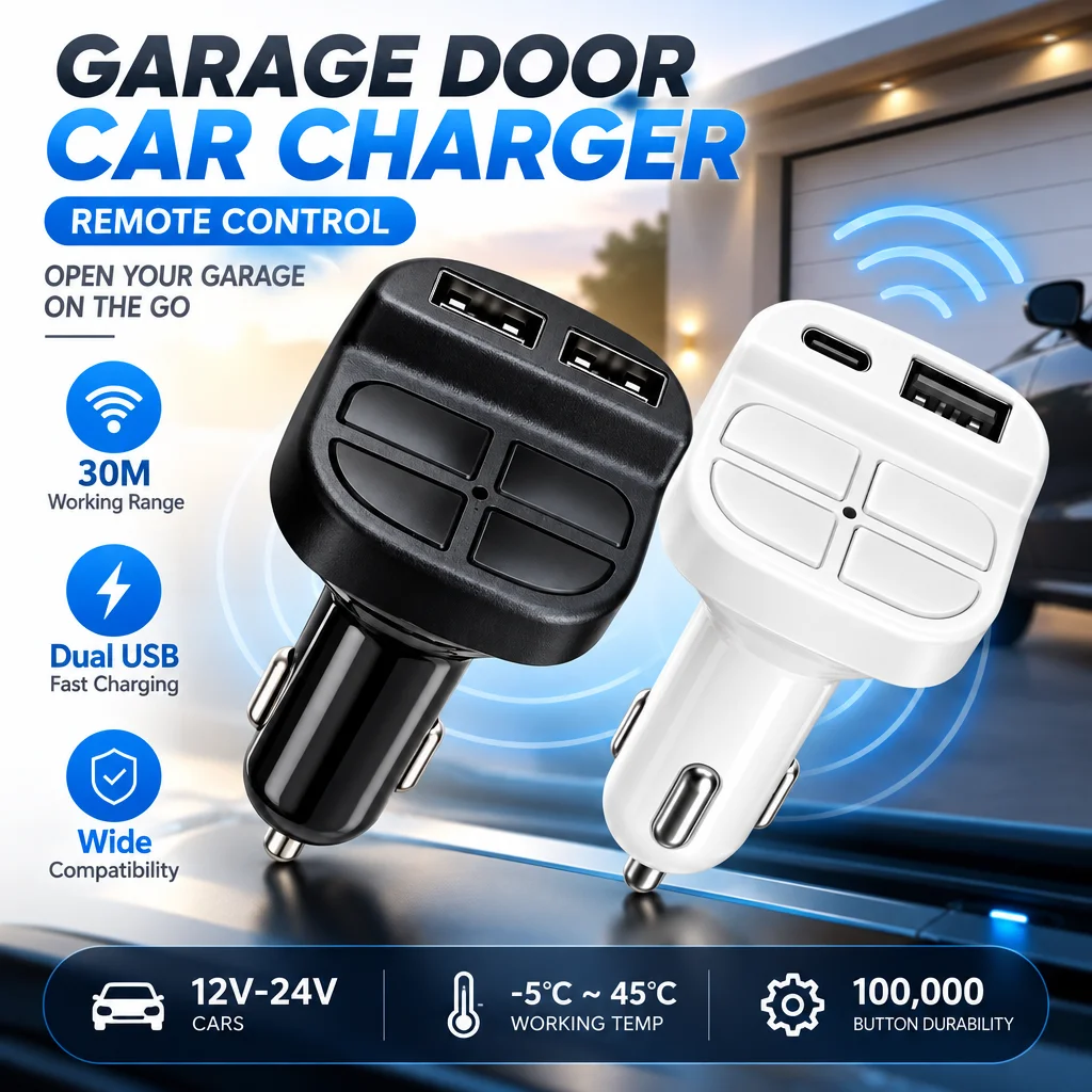 280-868MHz Handheld Transmitter Car Cigarette Lighter Clone Marantec 433mhz / TOP 432NA 432EE Garage Remote Control Duplicator
