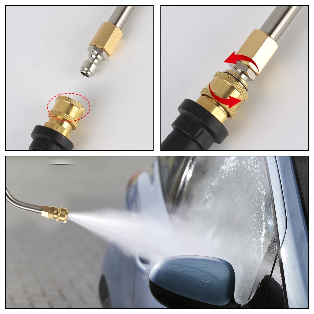 Extension Wand Nozzle With 5 Quick Nozzles Car Washer Metal Jet Water Spray Lance For Karcher K Series Powerful Roof Cleaner