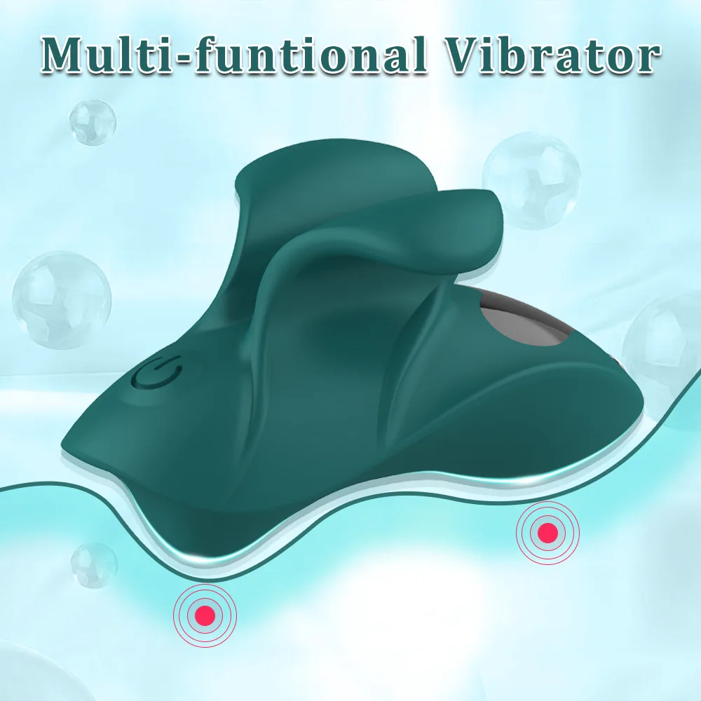 9-Speed Mini Vibrator Finger Vibration Clitoral Stimulator Dual Motor Dual Point Stimulation Adult Sex Toy