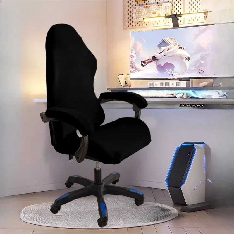 Fashion Home Gaming Chair Cover Tickened Velvet Esports Office Computer Game Competitive Seat Case Elastic Swivel Chair Cover