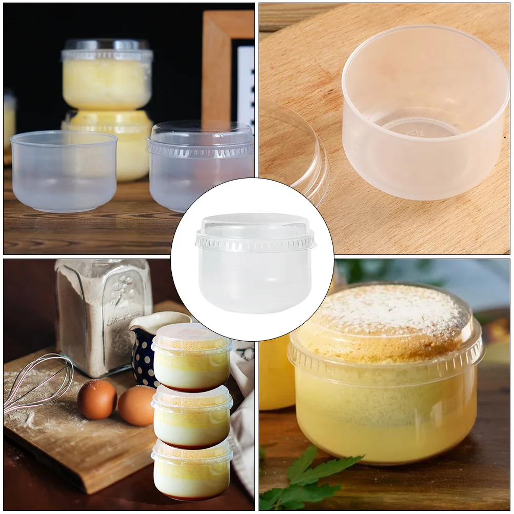 

12pcs Plastic Pudding Cups Disposable Dessert Cups Yogurt Food Container Lightweight Durable PP Material Small Size Kitchen Bar
