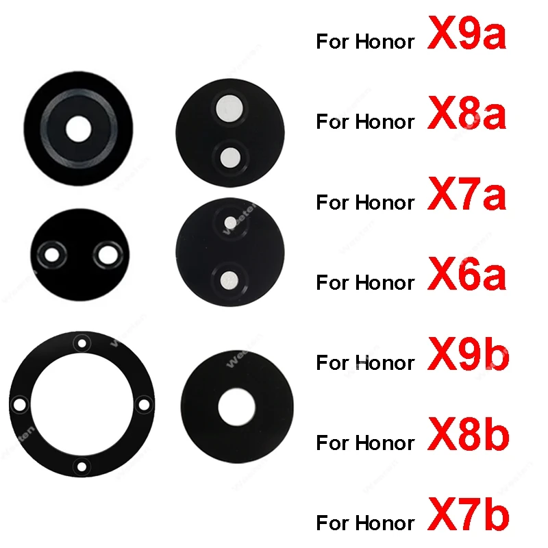 Back Camera Lens Glass Lens For Honor X9a X8a X7a X6a X9b X8b X7b Rear Camera Glass Lens With Adhesive Sticker Replacament Parts