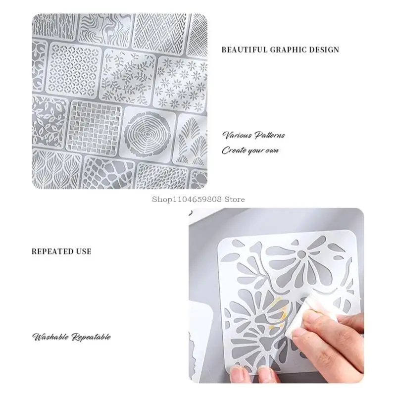 

6 Pcs Layering Stencils Craft Stencils Flowers Drawing Templates For School Projects And Creative Hobbyists