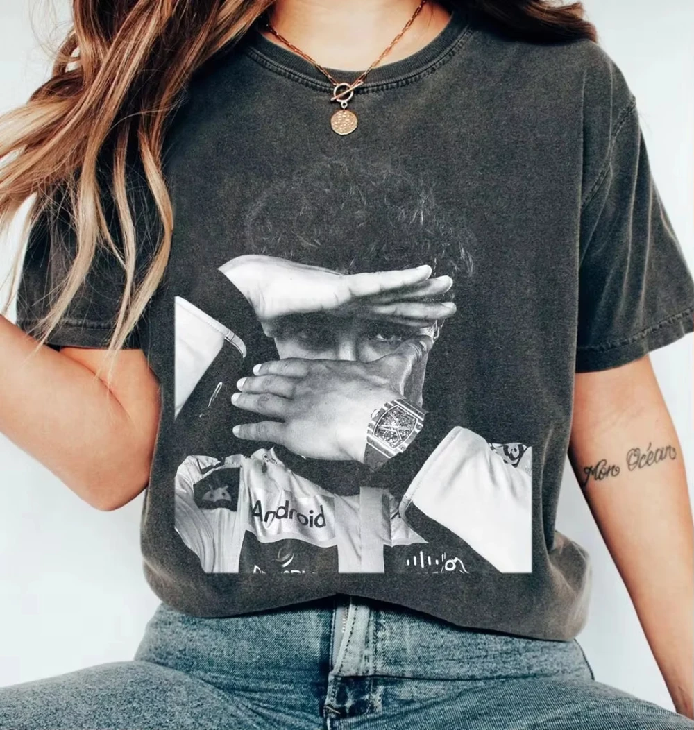 2026 Lando Norris McLaren Pattern T-shirt Women's Printed T-shirt Fan Gift Casual Daily Street Wear Short Sleeve