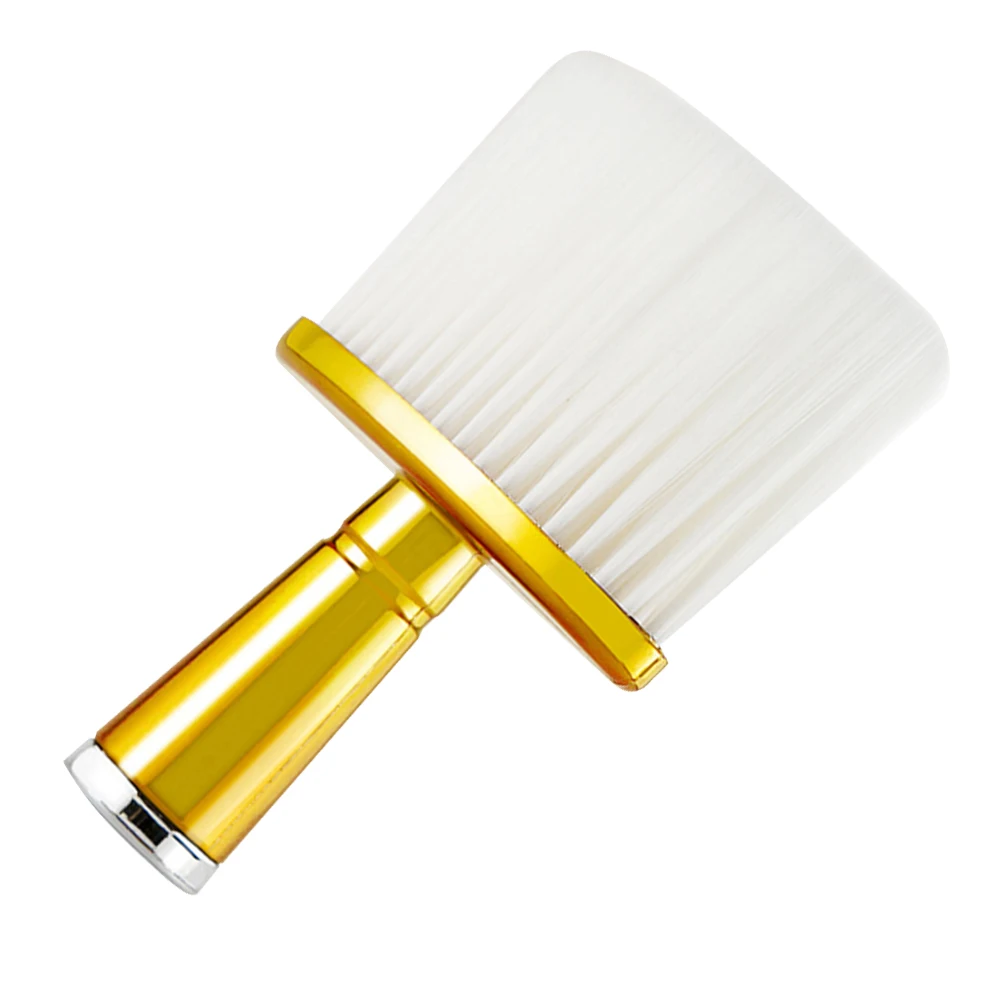 

Electroplating Neck Hair Sweep Cutting Duster Portable Handle Hair Cleaning Tool Barber Shop Accessory