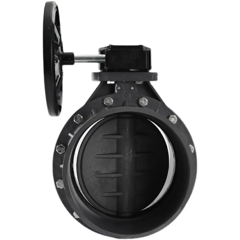 For integrated butterfly valve, irrigation PVC turbine butterfly valve, socket valve 250mm 315mm