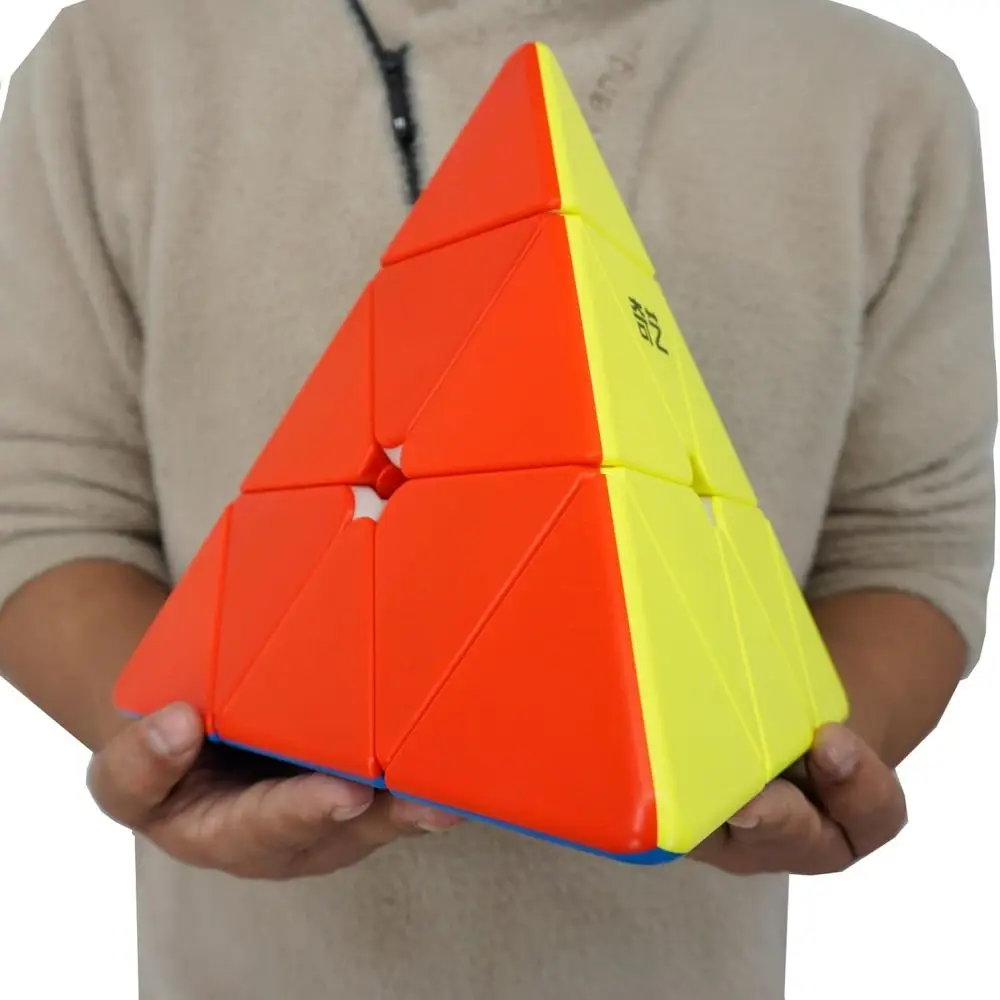 

QIYI Qiming Plus 3x3 Pyramid 27.5cm Big Cube 3x3x3 Magic Cube Professional Cubo Magico Puzzle Toy For Children Kids Gift Toy