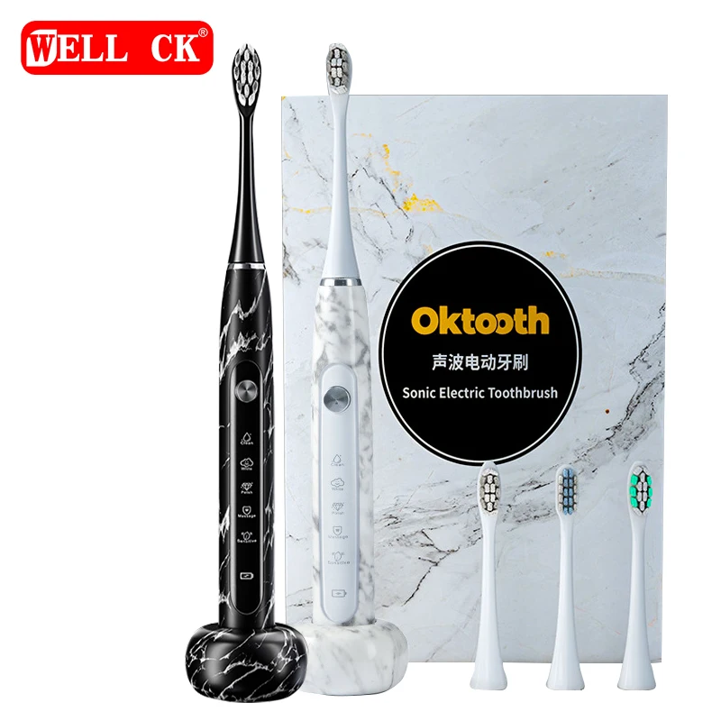 

Sonic Electric Toothbrush Marble Intelligent Induction Charging Soft Hair Multi-grade Waterproof Adult Gift Box Home Use