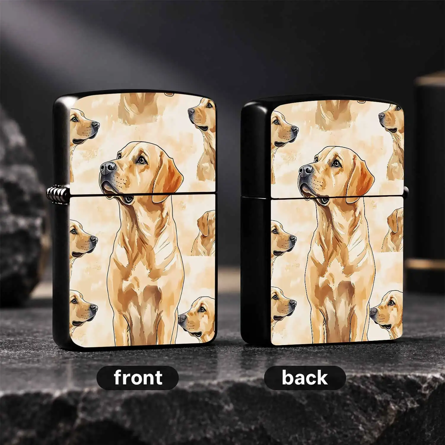 Cute Golden Retriever Labrador Themed Portable Lighter, Art Illustration Dog Creative Practical Goodie, Ideal For Daily Outing Home Relaxation Outdoor Camping, Gifting And Self Use, Durable High Appearance Level Feature A Humorou And Intere