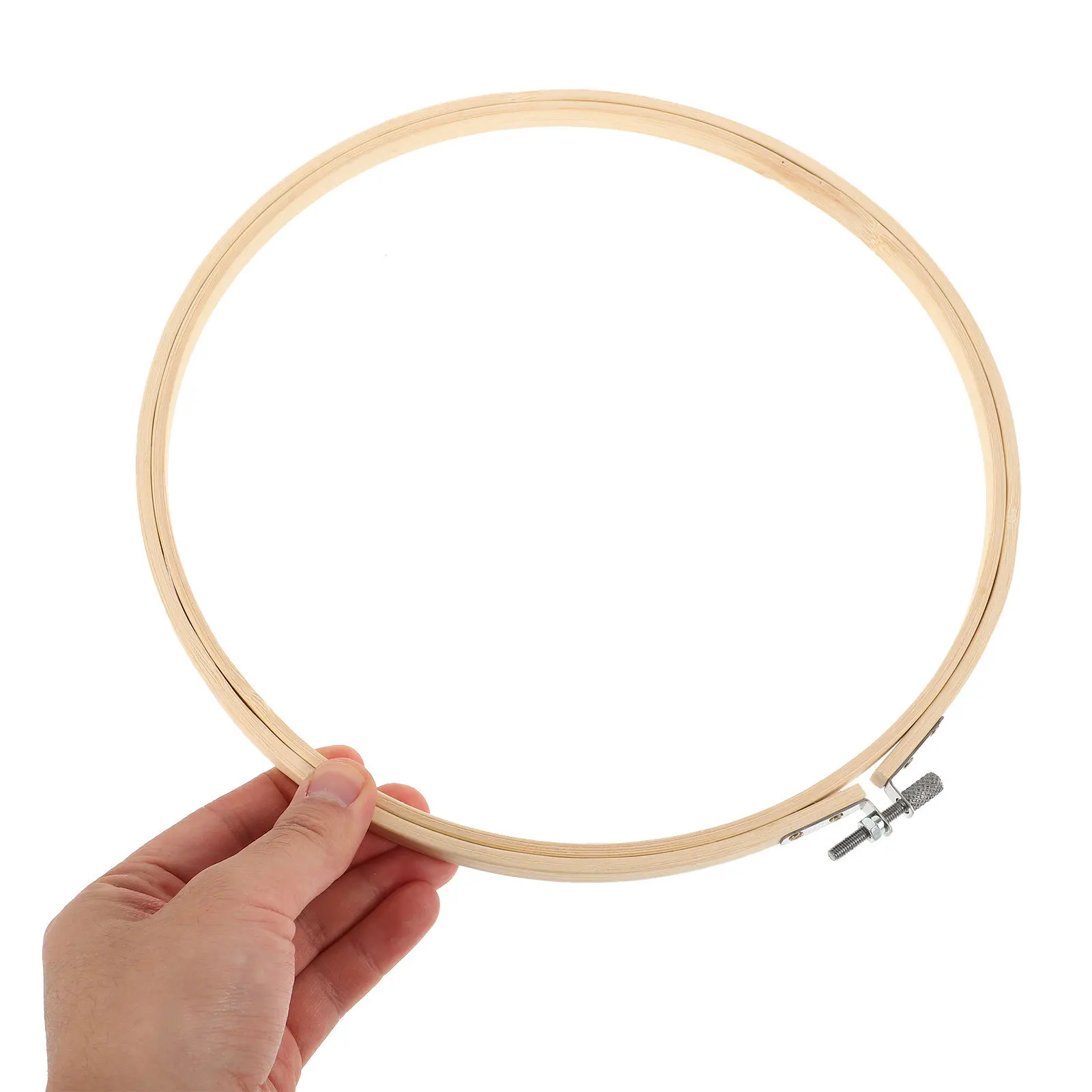 1개 26cm 대나무 자수 후프 세트 직물 페인팅 바늘 예술 공예 프로젝트 DIY 재봉 도구용