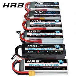 HRB bateria Lipo 2S 3S 4S 6S 1500mah 2200mah 2600mah 5000mah 6000mah 7000mah 4000mah 7.4V 11.1V 14.8V 22.2V T XT60 części do zdalnego sterowania