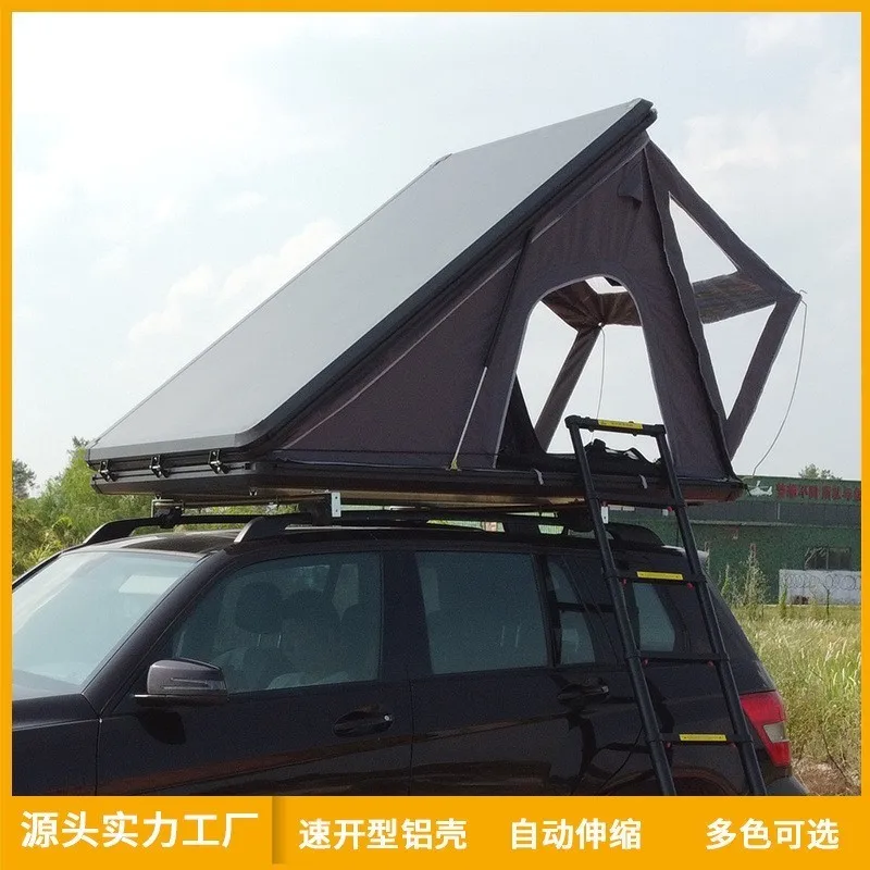 Aluminum Alloy Automatic Triangle Roof Tent Quickly Open Type Camping Tent Self-Driving Travel Essential Rainproof Car Tent