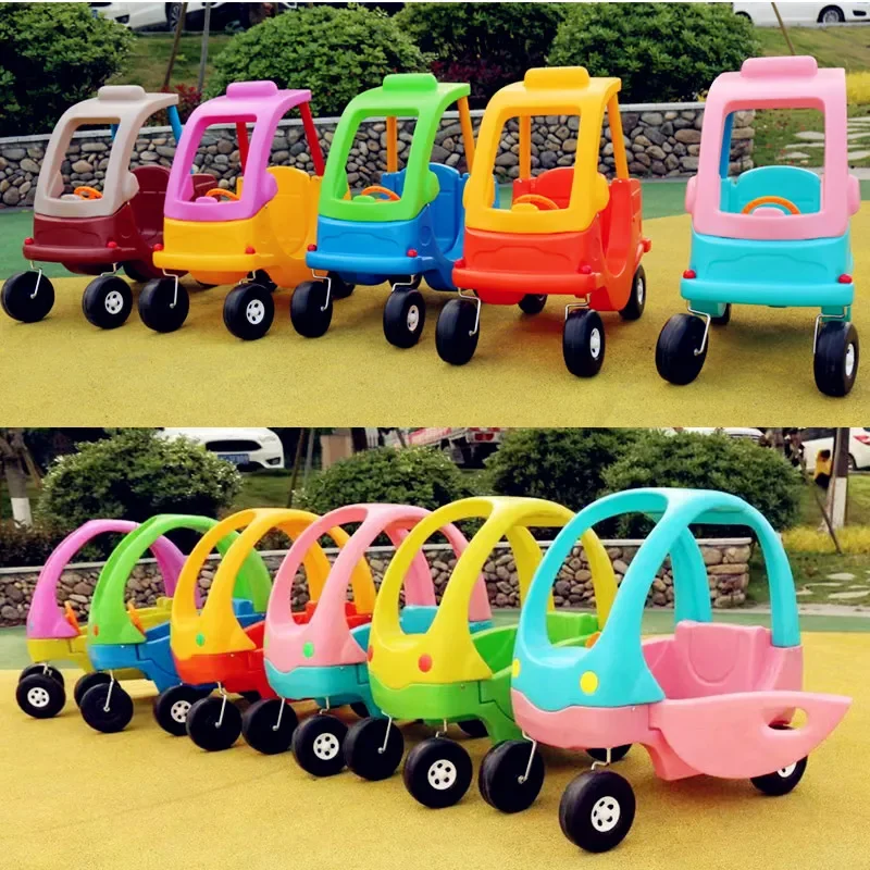 Naughty castle children's games plastic toys kindergarten princess car small RV beetle car twist power walker