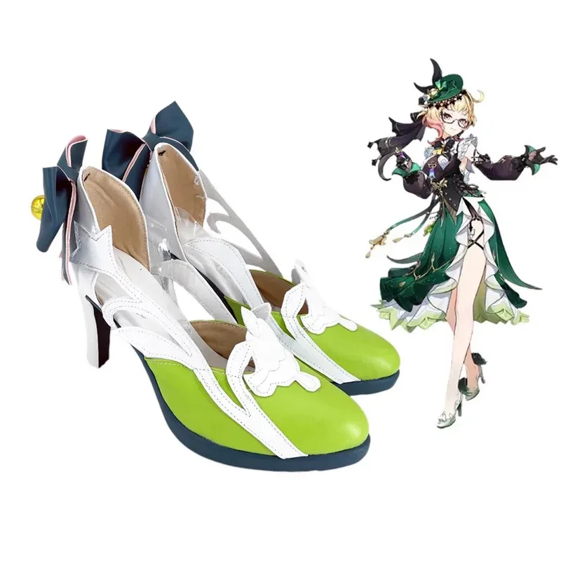 

Game Genshin Impact Emilie Cosplay Shoes Boots Anime Fountaine Flavorist Role Play Party Halloween Christmas Costume Accessory
