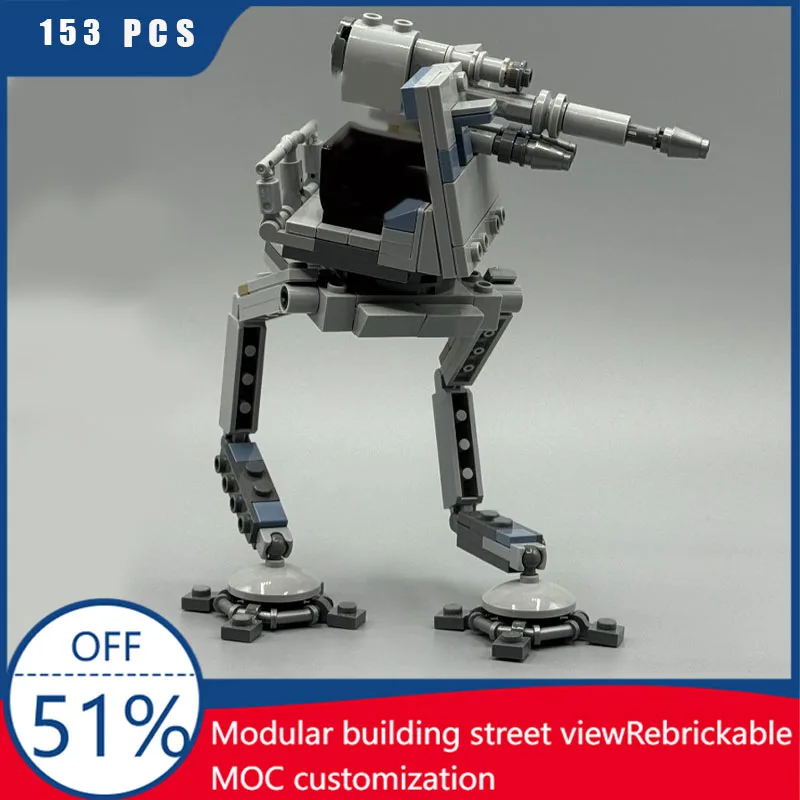 

153 Parts MOC Famous Movie Robot Walker Technology Modular Building Blocks Model For Kids Assembly Display Toys Christmas Gifts