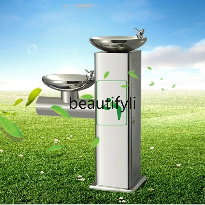 

Outdoor water dispenser Stainless steel public drinking water table Park community high and low basin wash basin water table