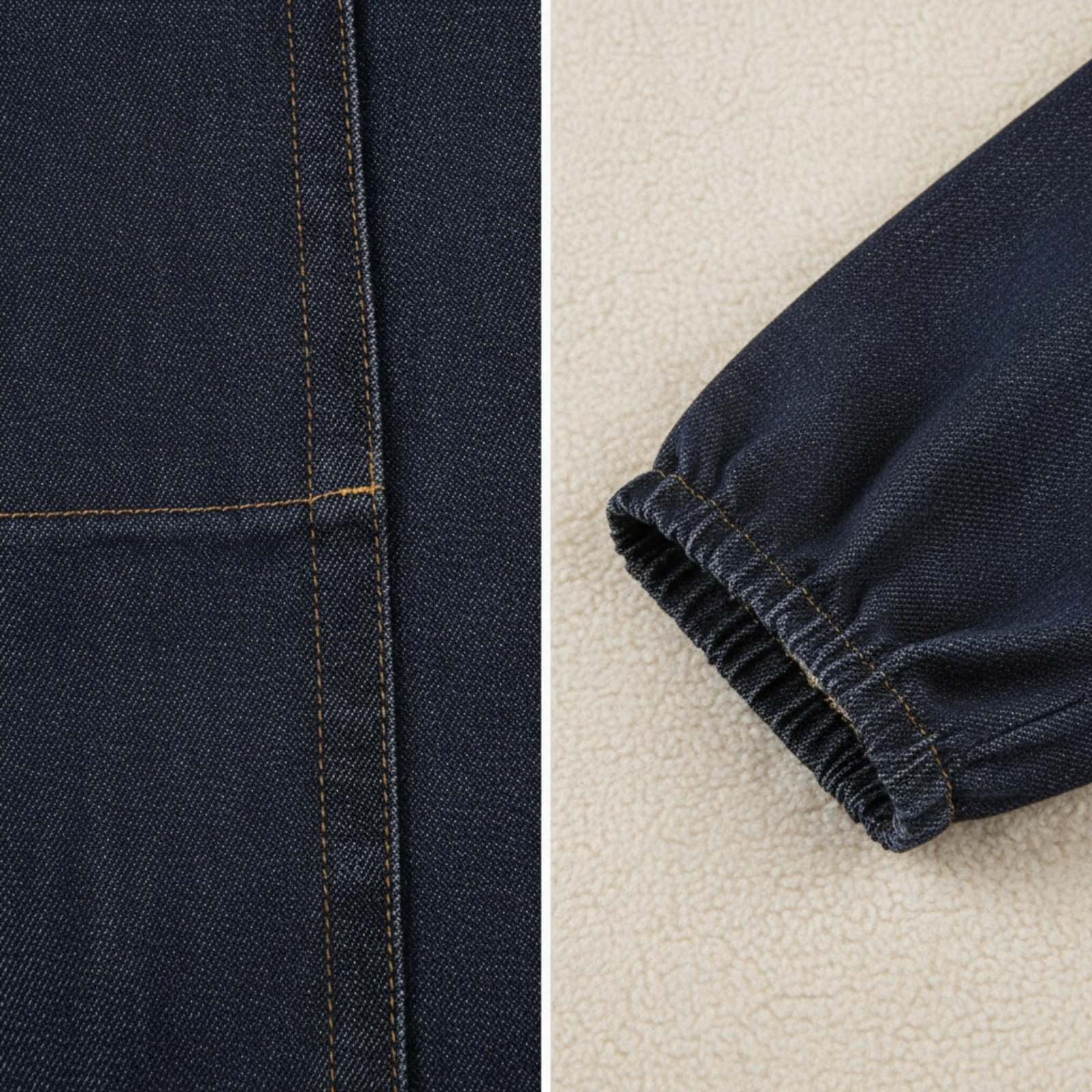 Denim Apron Pullover Work Smock Workwear Full-Coverage for Painters, Painting, Workshop