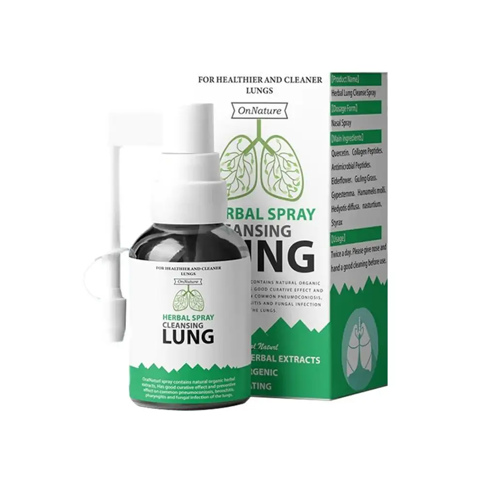 20ml Organic Herbs Lung Cleansing&Throat Relief Mouth Spray For Smokers Clear Nasal Congestion Anti Snoring Solution Stop Snore