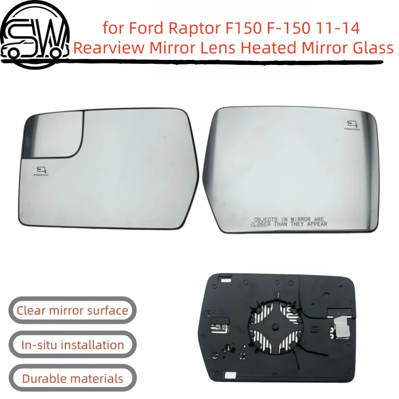 For Ford Raptor F150 11-14 Rearview Mirror Lens Heated Mirror Glass Suitable.