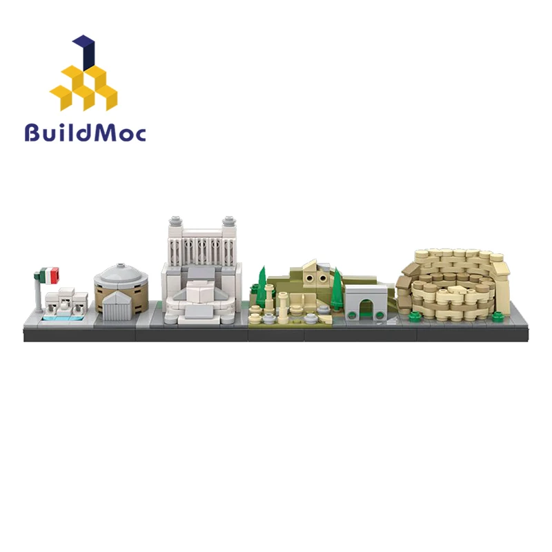 

Модель римской skyline MOC — это полный набор строительных блоков для творческих игрушек своими руками, подходящий как подарок на Хэллоуин и Рождество.
