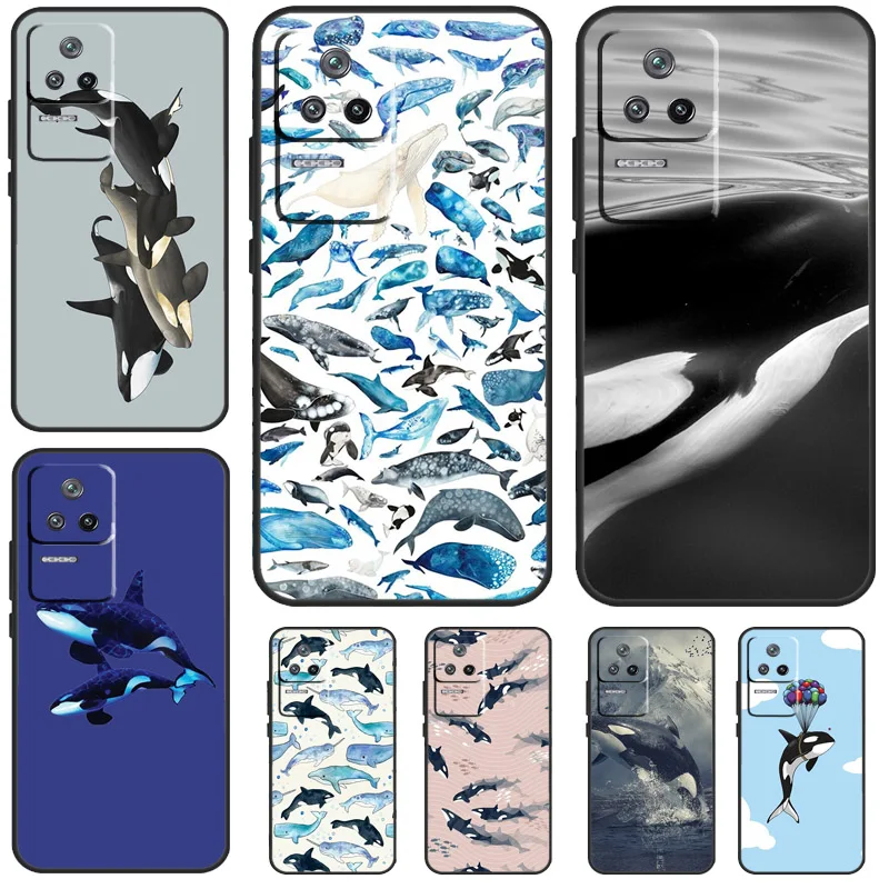 Orcas Killer Whales Case For Xiaomi 13T 14 Pro 11T 12T 12 13 Lite POCO X6 X3 X4 X5 Pro F3 F5 M5s M6 Pro Cover