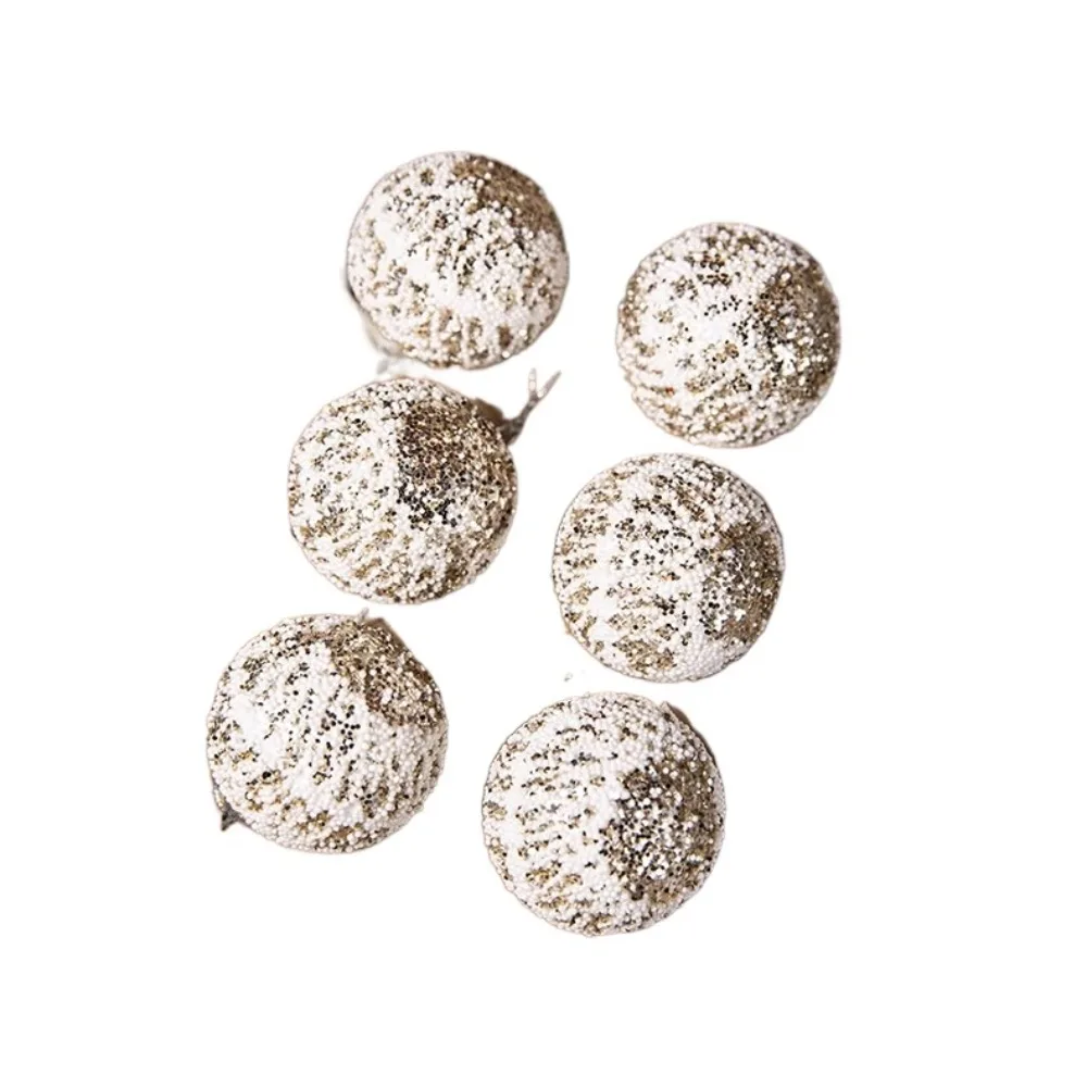 

6pcs Foam Christmas Ball Set 4.5cm Creative Christmas Tree Pendant Delicate Waterproof Hanging Ornament Shop