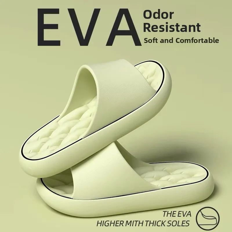 Women's Summer Indoor Thi Bot Slip-resistant Silent Couples Flats Home Bathing Slippers Comfortable Casual Sle EVA