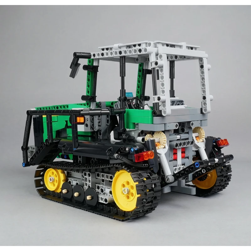 MOC-163421 Building Block Tractor Model Ornament, 1,167 Pieces of Agricultural Machinery, Birthday, Christmas New Year Toy Gift