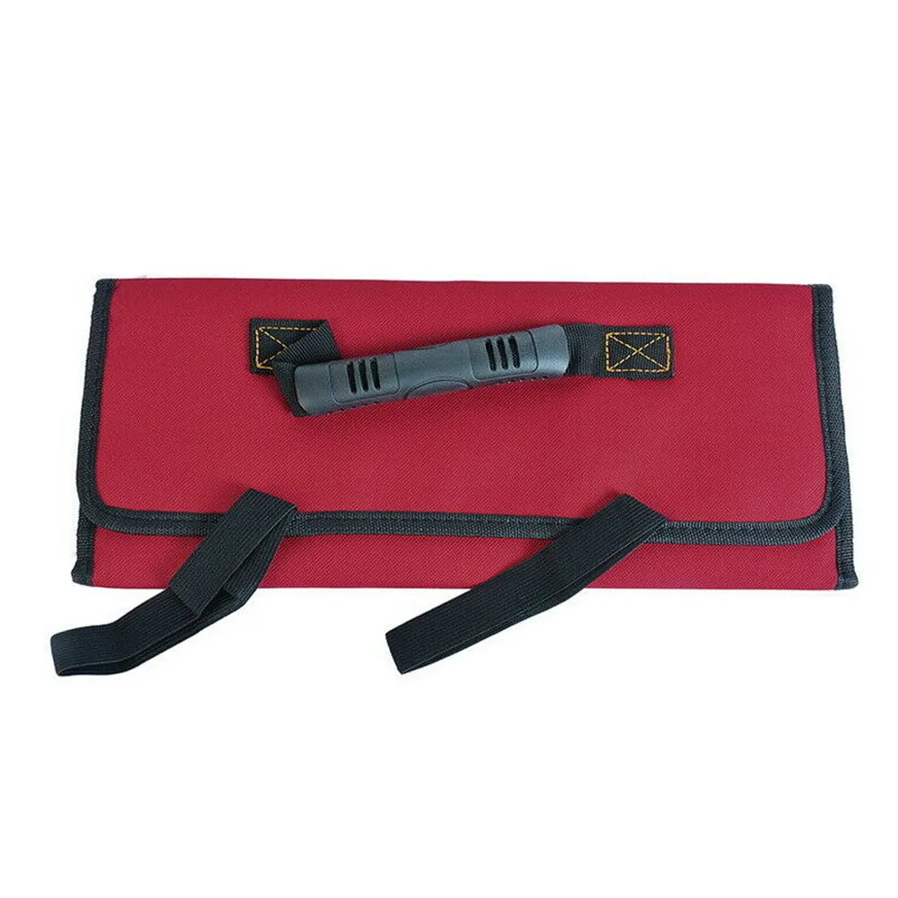 Electrician Tool Roll Organizer – Heavy-Duty Oxford Fabric Portable Multi-Compartment Repair Bag for Hammer Wrench Screwdriver