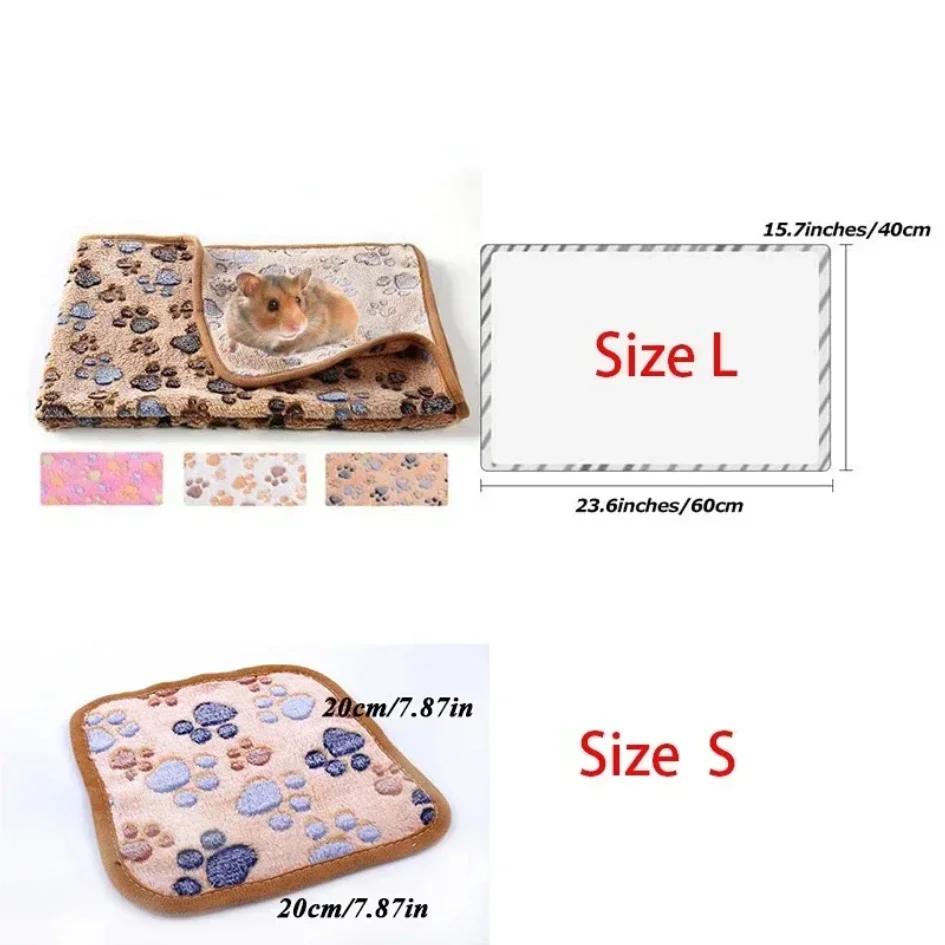 Soft Sleep Mat for Hamster Pet Pee Pad Puppy Kitten Blanket Bed Mat Guinea Pig Plush Mat Bed Small Animal Mat for Rabbit Hamster