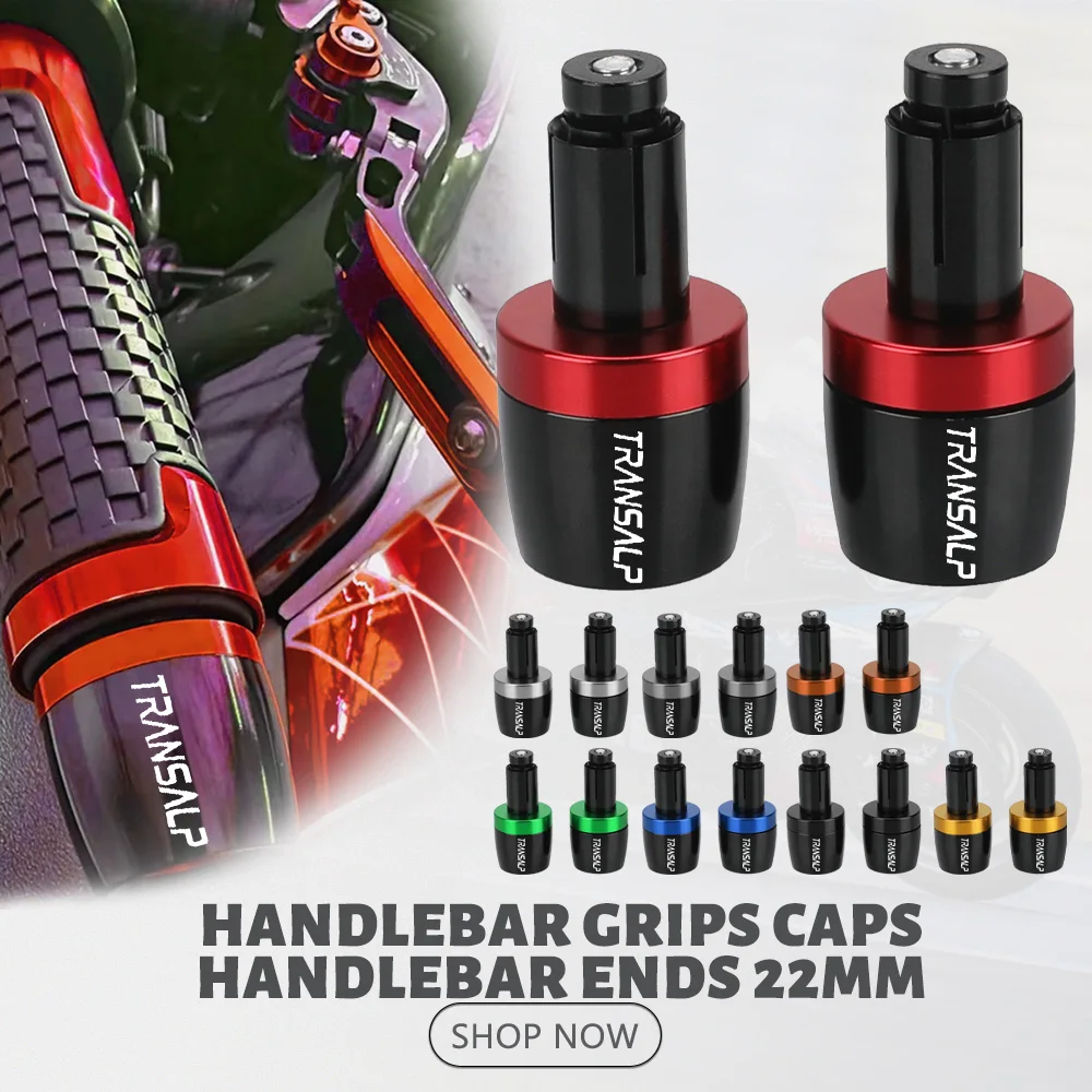 For Honda XL650 XL700 TRANSALP 600 650 700 1995-1998 1999 2000 2001 Motorcycle Handlebar Grips Handle Bar Cap End Plugs 7/8''